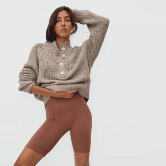 Everlane The Lofty Knit Henley Sweater - Picture 1 of 5